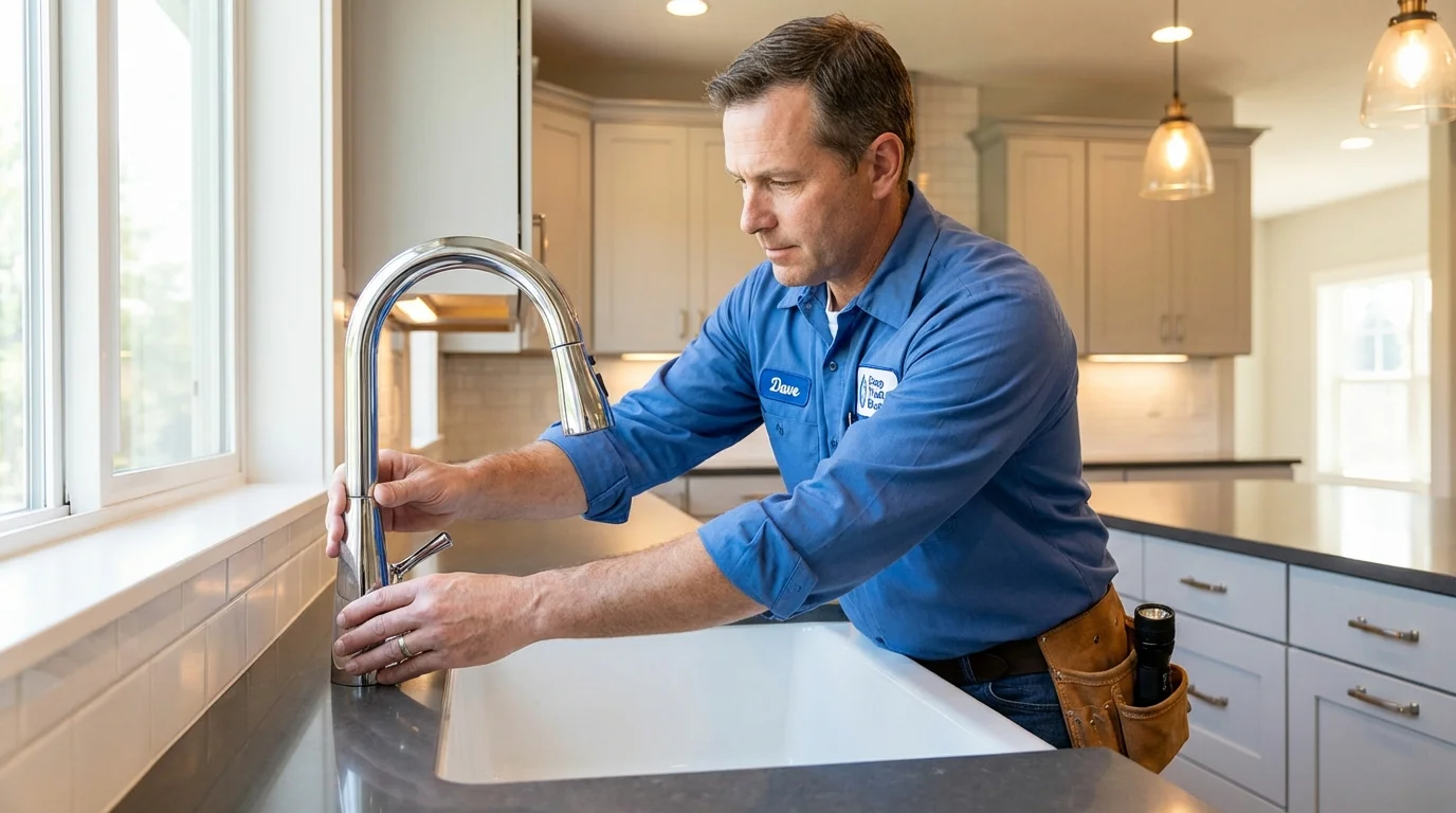 Kitchen faucet installation by Johns Plumbing LLC in La Habra