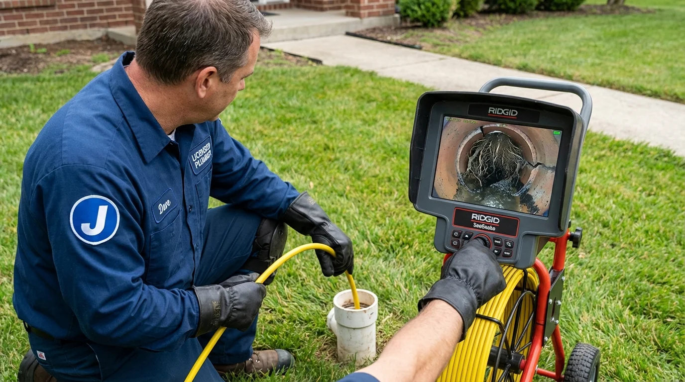Sewer camera inspection being performed by Johns Plumbing LLC in La Habra